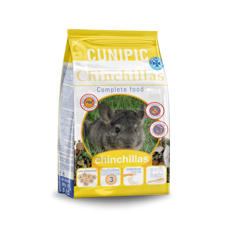 Alimentación Súper Premium para Chinchillas Cunipic 800 Grs