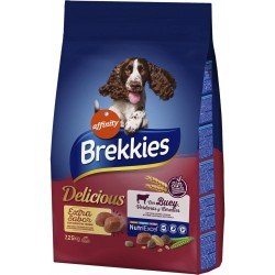 BREKKIES Delicious pienso para Perros Adultos con Buey, Verduras y Cereales Bolsa 7,250 kg
