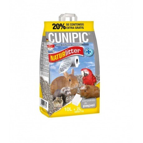 Cunipic Naturlitter Lecho Universal Ecológico de papel 10 Lts