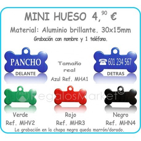 Chapa Mini Hueso 30x15 mm